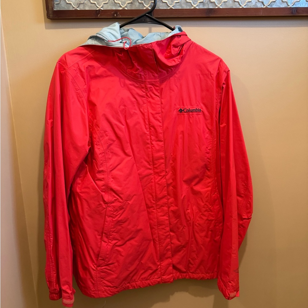 Columbia Gray and Red Omni-Tech Jacket